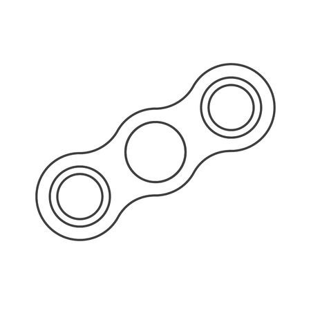 Fidget spinner with two arms - toy for stress relief and improvement concentrationのイラスト素材