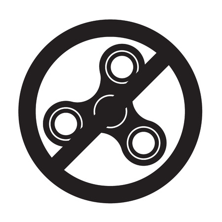 Banned or Not Allowed to Use a Fidget Spinner concept.のイラスト素材