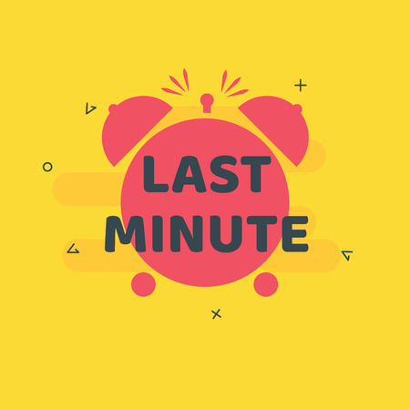 Last Minute - Summer and Beach Holiday Season. Vector illustrationのイラスト素材