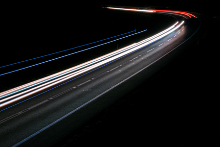 lights of cars with nightの写真素材