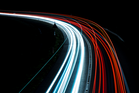 lights of cars with nightの写真素材