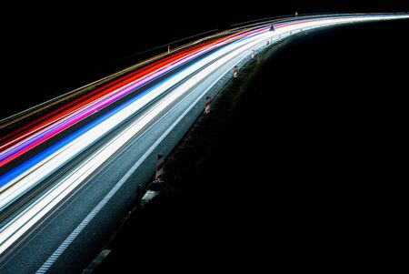 lights of cars with night