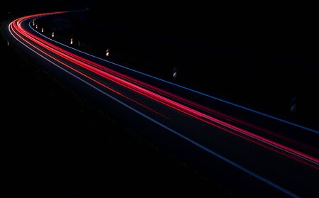 lights of cars with nightの写真素材