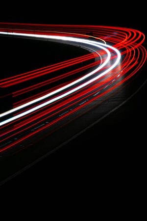 lights of cars with night. Long exposureの写真素材
