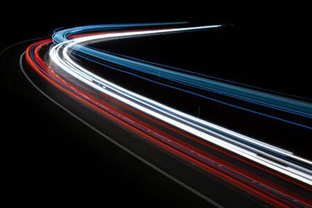 lights of cars with night. Long exposureの写真素材