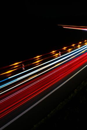 lights of cars with night. Long exposureの写真素材