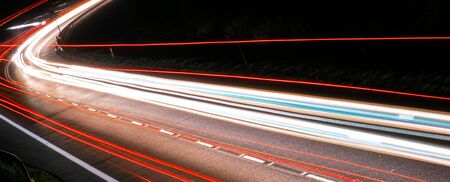 lights of cars with night.の写真素材