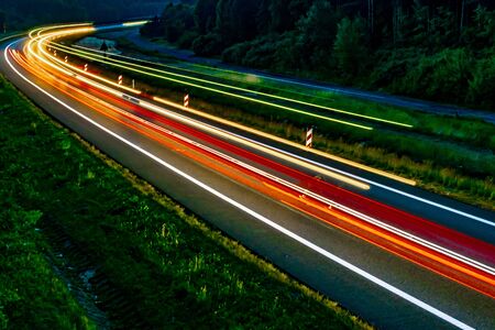 lights of cars with night.の写真素材