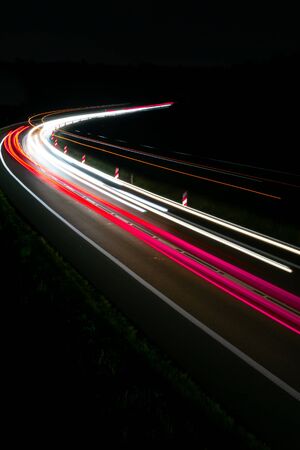 lights of cars with night.の写真素材