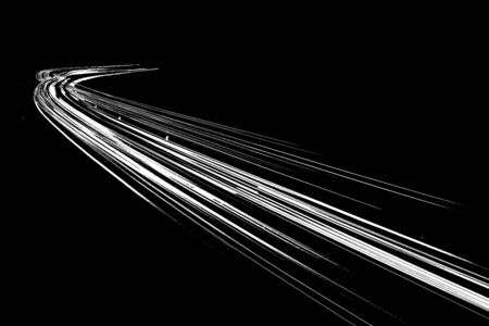 lights of cars with nightの写真素材