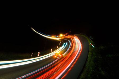 lights of cars with night. abstract