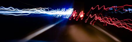 lights of cars with night