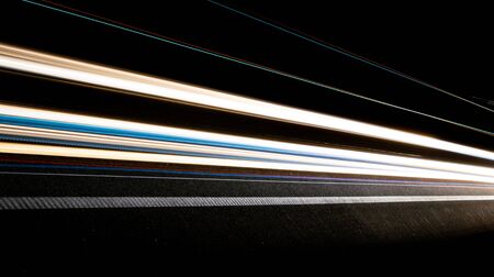 lights of cars with nightの写真素材