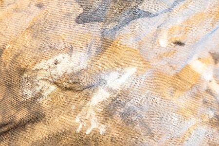 colored material,  abstract background cotton material orange pink with black and whiteの写真素材