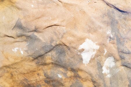 colored material,  abstract background cotton material orange pink with black and whiteの写真素材