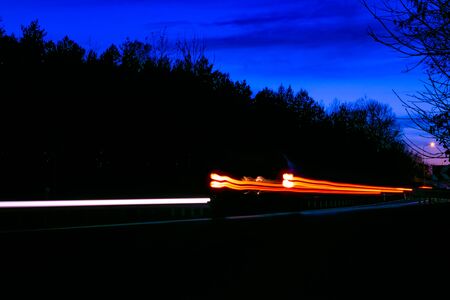lights of cars with nightの写真素材