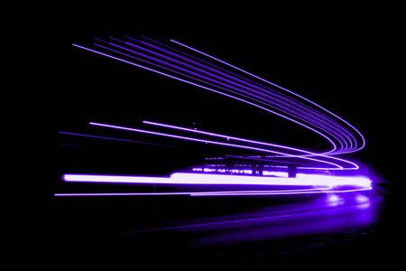 lights of cars with nightの写真素材