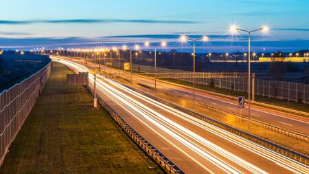 lights of cars with night