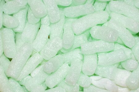 Surface covered with foam peanuts.の写真素材