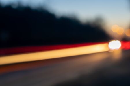 lights of cars with night