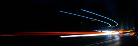 lights of cars with nightの写真素材