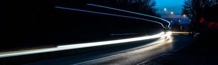 lights of cars with nightの写真素材