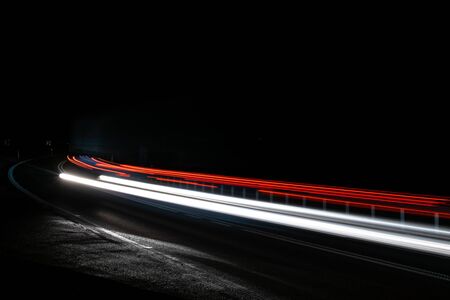 lights of cars with nightの写真素材