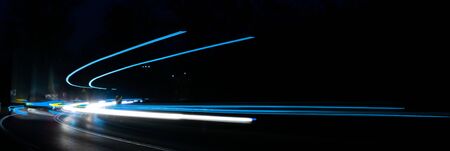 lights of cars with nightの写真素材
