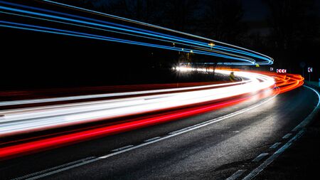 lights of cars with night.の写真素材