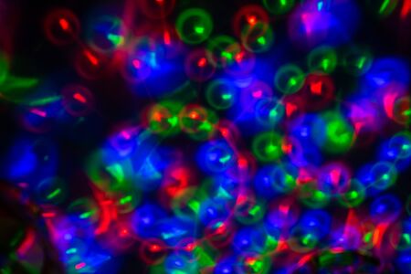 Christmas lights in different colorsの写真素材