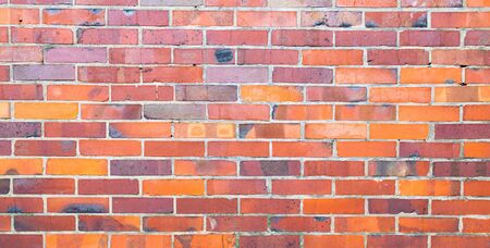 wall made of red bricksの写真素材