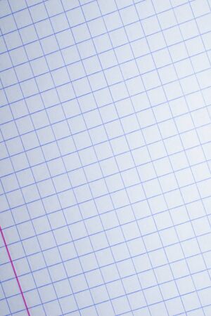 sheet of checkered paper texture or backgroundの写真素材