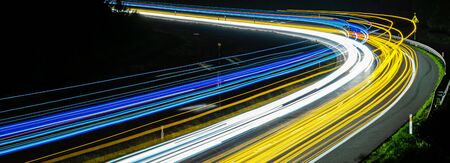 lights of cars with nightの写真素材