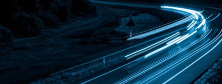 lights of cars with night