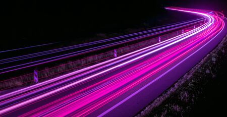lights of cars with night