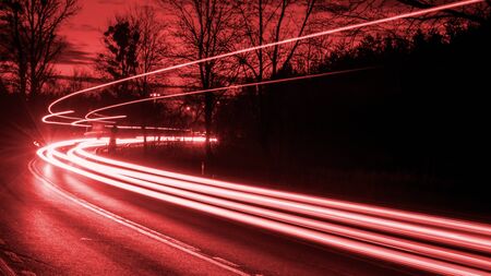 lights of cars with night