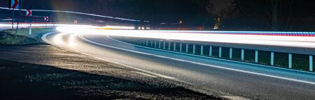 lights of cars with night. long exposure