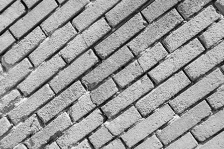 photo of a brick wall .black and whiteの写真素材