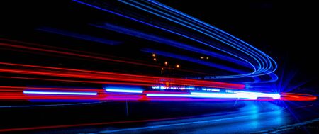 lights of cars with nightの写真素材