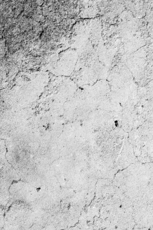 cracked old concrete macro photo in black and white colorsの写真素材