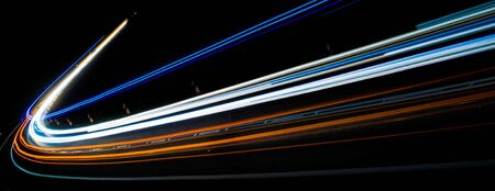 lights of cars with nightの写真素材