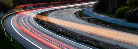 lights of cars with nightの写真素材
