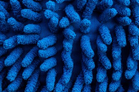 texture of blue material mop.の写真素材