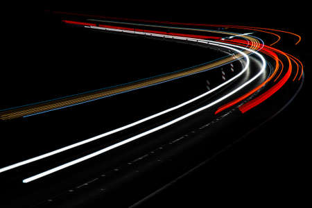 lights of cars with nightの写真素材
