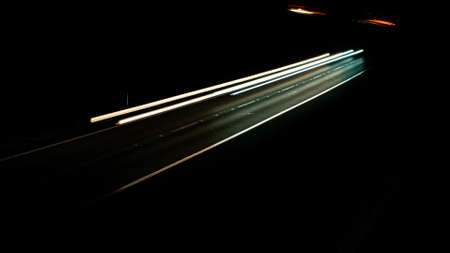 lights of cars with nightの写真素材