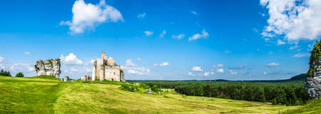 ruins of the castle in MirÃ³wのeditorial素材