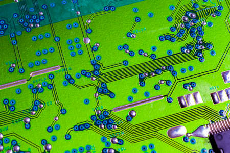 Modern Circuit Board Background Bannerの写真素材