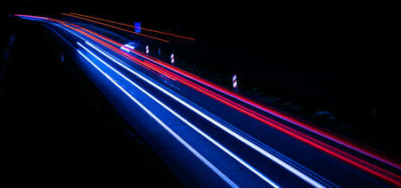 lights of cars with nightの写真素材