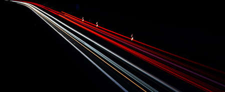 car lights at night on the road