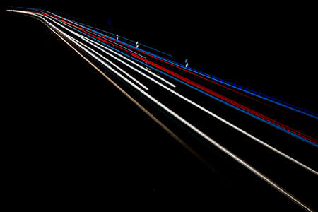 lights of cars with nightの写真素材